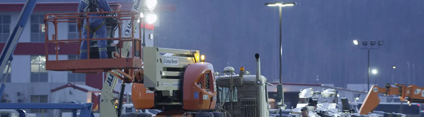 equipment on truck in cold weather