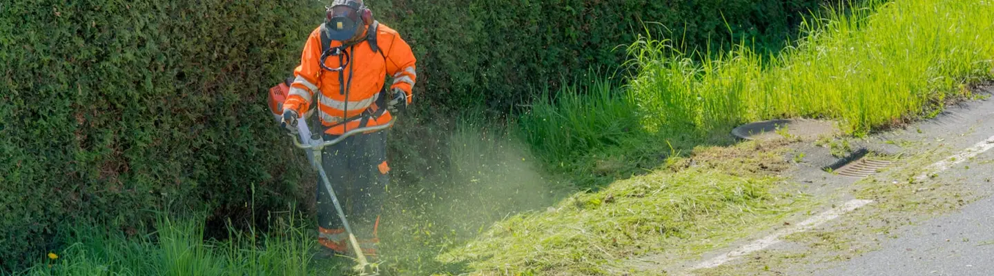 using a weed cutter