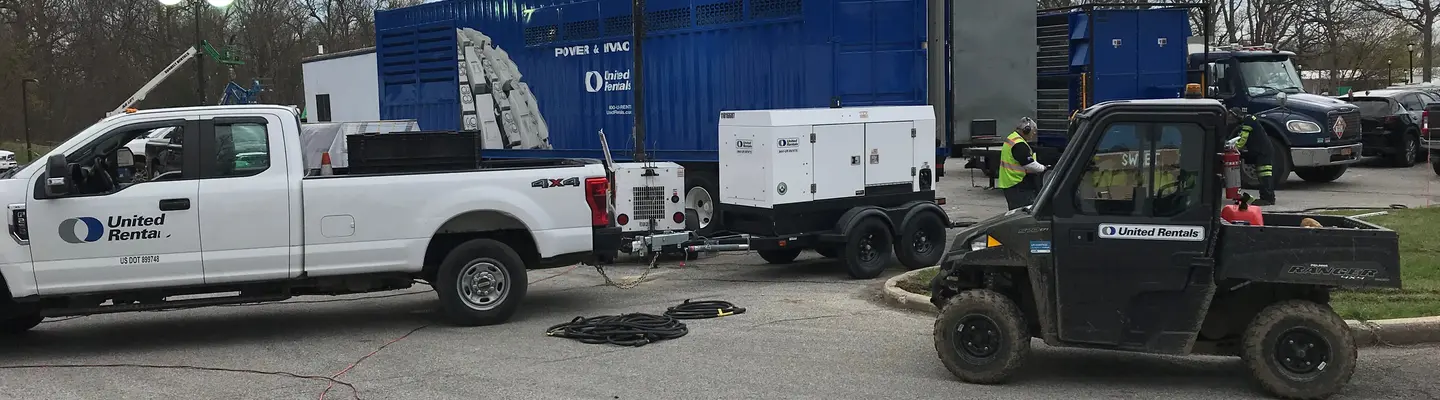 generator hitched to truck