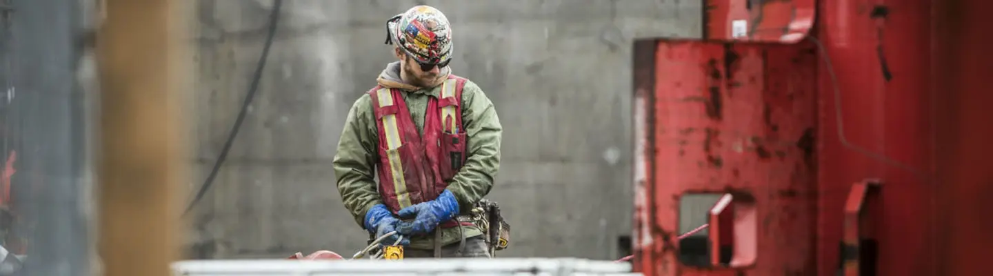 Electrician at jobsite