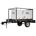 White air conditioner on a trailer