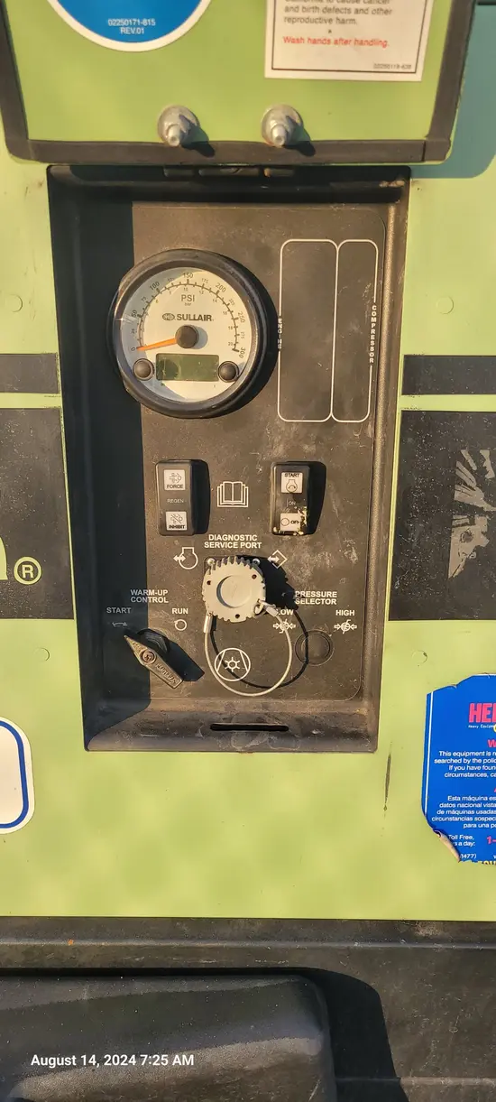 2018 Sullair 185DPQ-KU-T3 Air Compressor