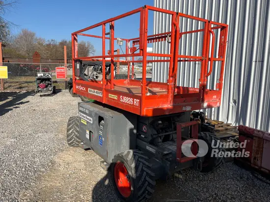 2019 Skyjack SJ6826RT Rough Terrain Scissor Lift