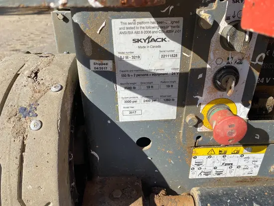 2017 Skyjack SJIII3219 Scissor Lift