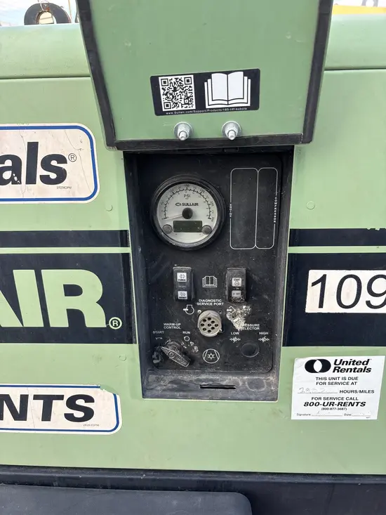 2019 Sullair 185DPQ-KU-T3 Air Compressor