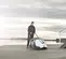 White and black Nilfisk 36 inch gas powered Walk-behind Sweeper