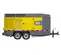 Yellow and gray ATLASCOPCO Air Compressor, 1,600-1,800 CFM, Tier 4, Diesel Powered