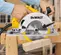 Yellow, gray and black DEWALT Circular Saw, 7-1/4 in., Electric Powered