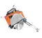 Orange and gray Husqvarna Self-propelled Walk-behind Concrete Saw