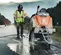 Orange Husqvarna Walk-Behind Concrete Saw