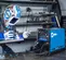 Blue and black MILLERELEC Arc Welder, 200-Amp TIG Inverter, Portable DC, Electric Powered