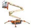 Beige and orange JLG Boom