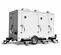 White Satellite 4-Station Restroom Trailer with 4 Sinks