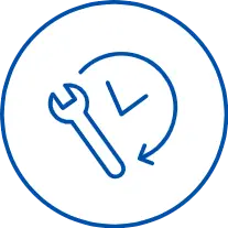 Wrench and clock icon