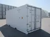 Exterior cargo doors on a white refrigerated shipping container