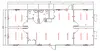 Mobile office with 2 restrooms floor plan