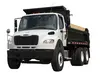 White and Black Freightliner Dump Truck