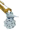 Gray Furukawa Compaction Wheel Attachment for Excavator
