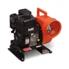 Red and black ALLEGRO Portable Ventilating Blower, 8 in. Centrifugal Fan, Gas Powered