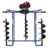 Blue and red Rice Hydro two-man auger