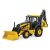 Yellow and black JOHN DEERE 108-116 HP Backhoe Loader, 15-16 ft. Dig Depth, Extendahoe