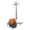 Orange Generac Towable Light Tower with 6kW Generator