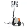White, orange and black GENERAC Light Tower Vertical Mast Extended Run