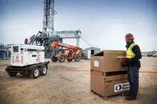 Portable Generator on jobsite