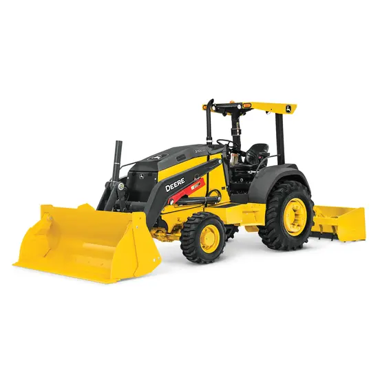 Yellow and black John Deere landscape loader