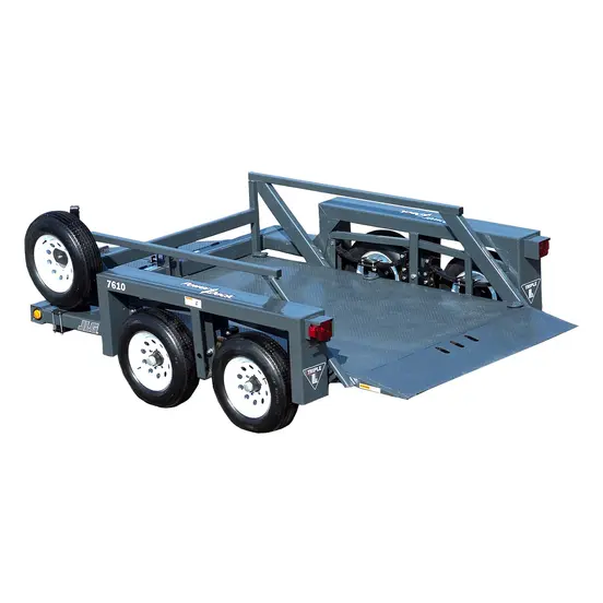 Gray JLG equipment trailer