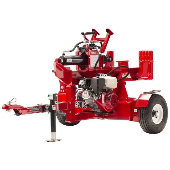 Red Barretto vertical log splitter