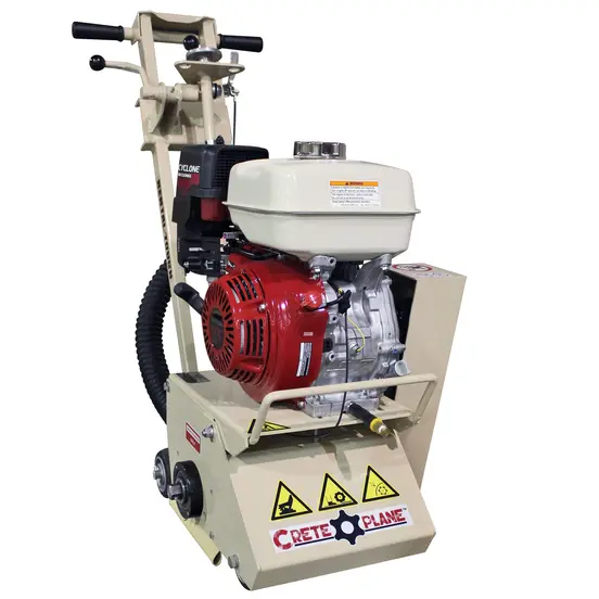Beige and red and silver and black EDCO Concrete Planer, 8 in., 230V Electric Powered