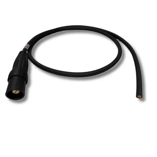 Black GENERGY Male Cable Tail, #2 100 Amp