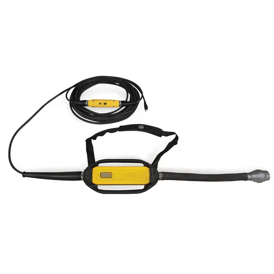 Yellow and black WACKER High-cycle Concrete Vibrator, Electric Powered
