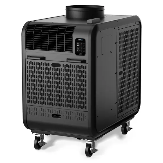 Black DENSO 3-ton Portable Air Conditioner, 36,000 BTU, 208V, Electric Powered