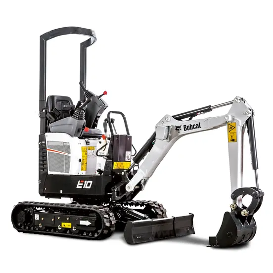White and black Bobcat Mini Excavator
