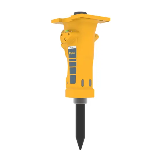Yellow Epiroc 970 lb. Hydraulic Breaker Attachment for Backhoe