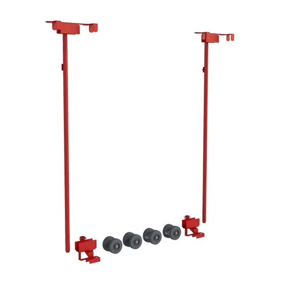 Red ZND Sliding Vehicle Gate Kit, Double